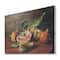 Designart - Vintage Still Life of Orange Fruits - Traditional Print on Natural Pine Wood